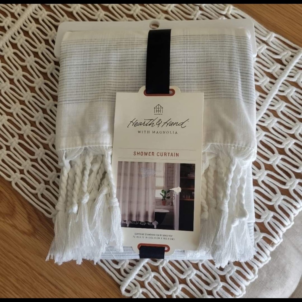Hearth and hand curtain shower